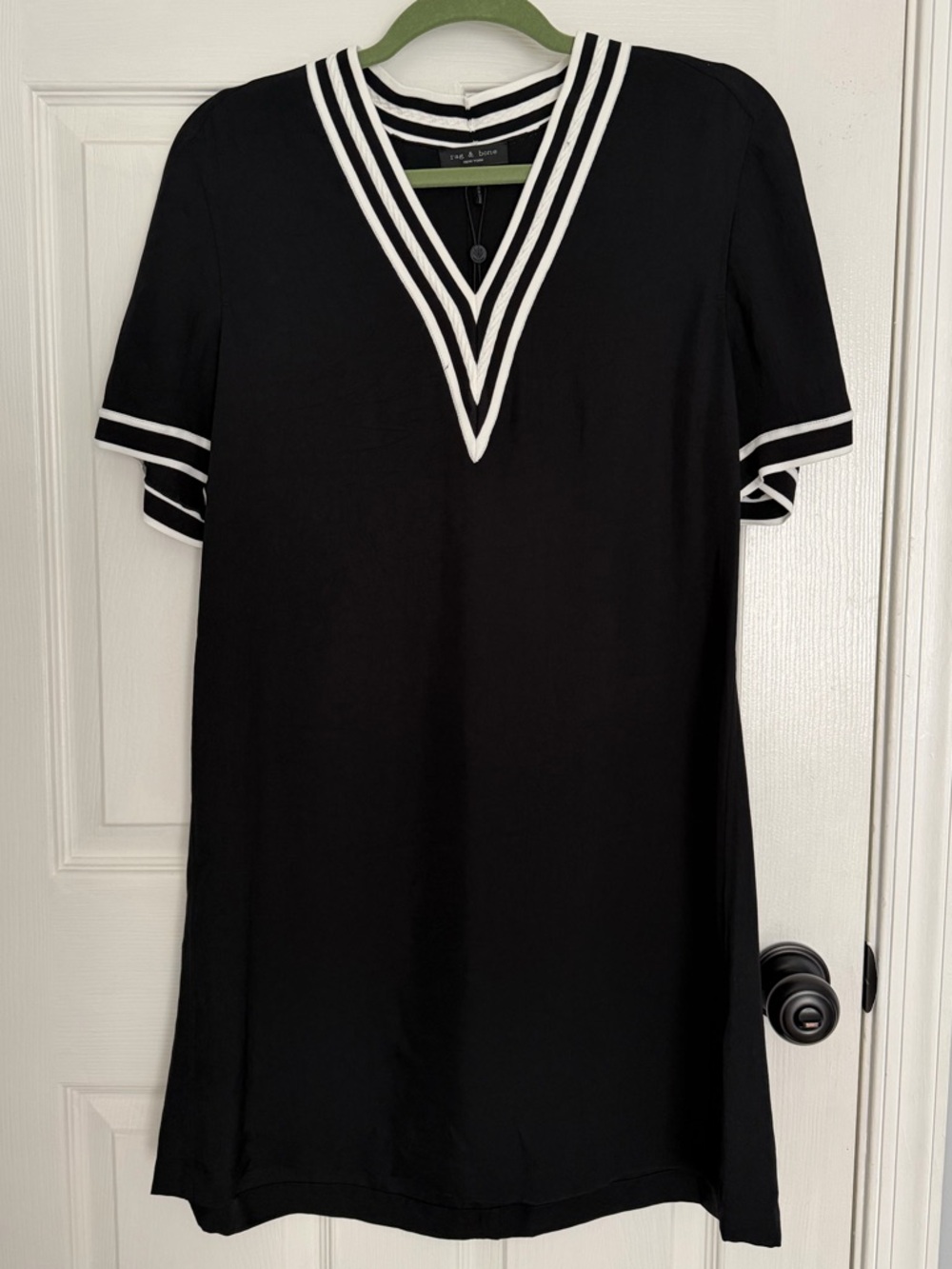 rag & bone Althea Stripe Trim Minidress
